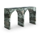 Meridian Faenza Green Marble Finish Console Table IMAGE 1