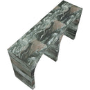 Meridian Faenza Green Marble Finish Console Table IMAGE 5