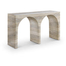 Meridian Faenza Travertine Travertine Finish Console Table IMAGE 1