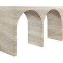 Meridian Faenza Travertine Travertine Finish Console Table IMAGE 4