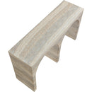 Meridian Faenza Travertine Travertine Finish Console Table IMAGE 5