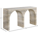 Meridian Faenza Travertine Travertine Finish Console Table IMAGE 6