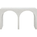 Meridian Faenza White Marble Finish Console Table IMAGE 3