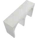 Meridian Faenza White Marble Finish Console Table IMAGE 5