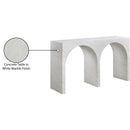 Meridian Faenza White Marble Finish Console Table IMAGE 7