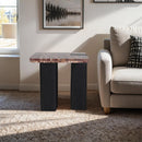 Meridian Ravenna Burgundy End Table IMAGE 2