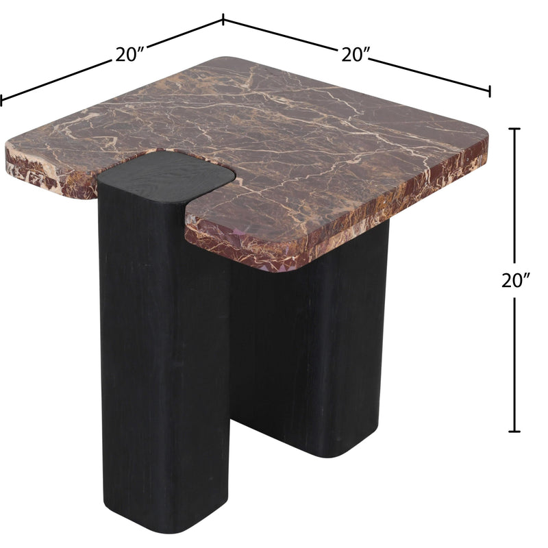 Meridian Ravenna Burgundy End Table IMAGE 7