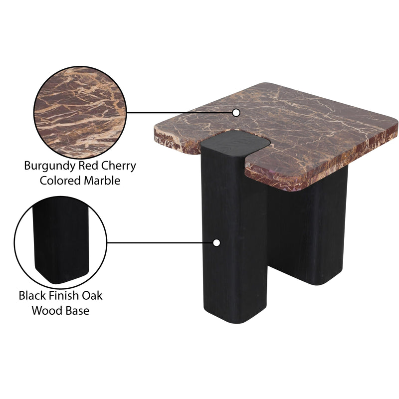 Meridian Ravenna Burgundy End Table IMAGE 8
