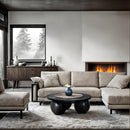 Meridian Fitch Black Oak Veneer Coffee Table IMAGE 2