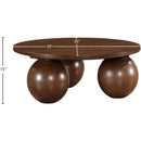 Meridian Fitch Brown Oak Veneer Coffee Table IMAGE 6