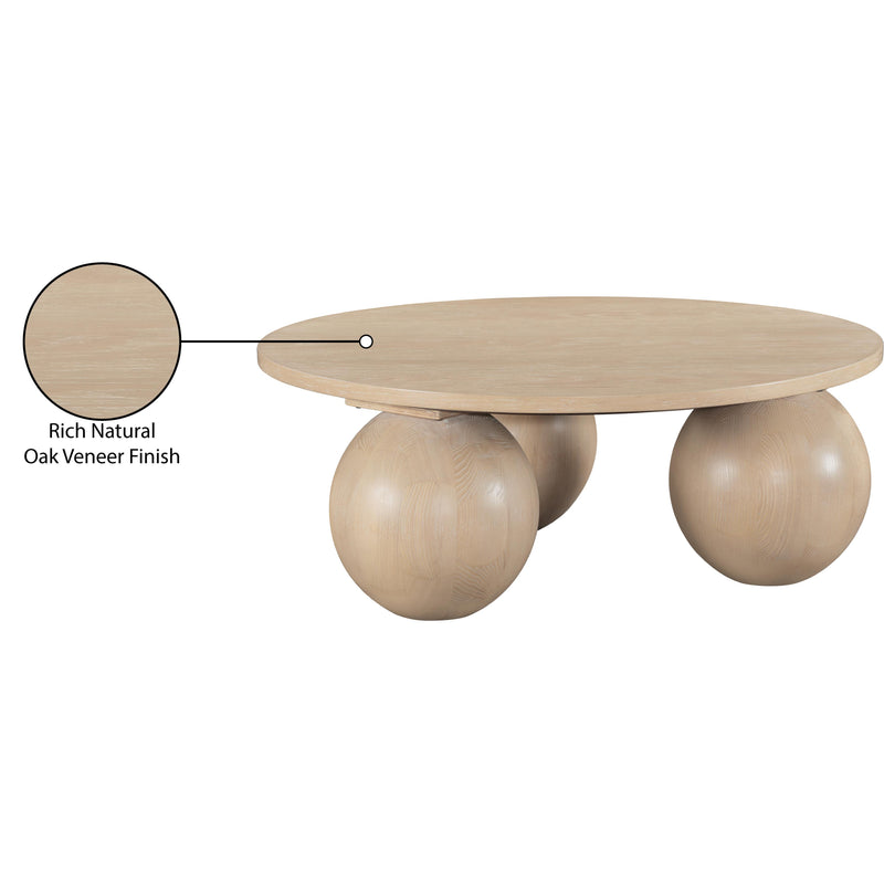 Meridian Fitch Natural Oak Veneer Coffee Table IMAGE 7