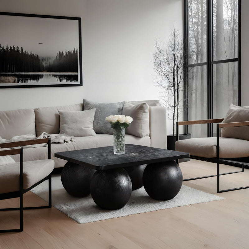 Meridian Fitch Black Oak Veneer Coffee Table IMAGE 2