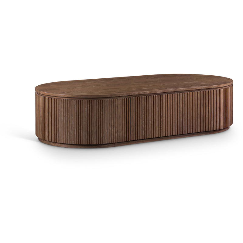 Meridian Moana Brown Rubberwood Coffee Table IMAGE 1