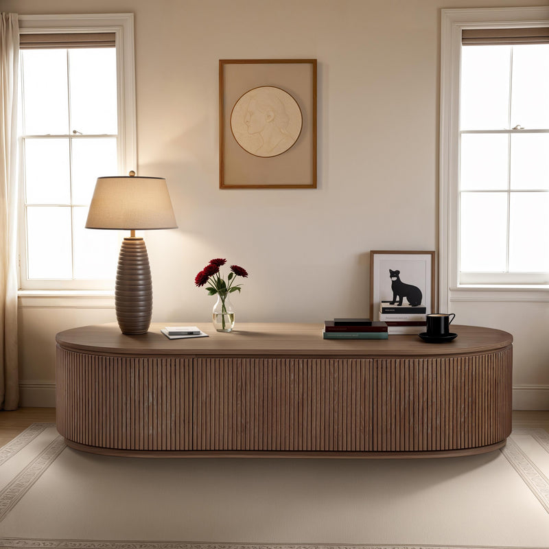 Meridian Moana Brown Rubberwood Coffee Table IMAGE 2