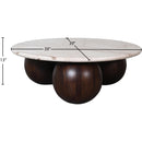 Meridian Treviso Beige Marble Coffee Table IMAGE 7