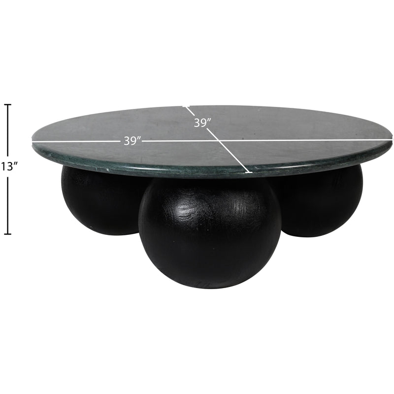 Meridian Treviso Green Marble Coffee Table IMAGE 7