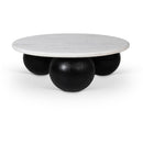 Meridian Treviso White Marble Coffee Table IMAGE 1