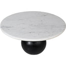 Meridian Treviso White Marble Coffee Table IMAGE 3