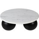 Meridian Treviso White Marble Coffee Table IMAGE 4