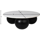 Meridian Treviso White Marble Coffee Table IMAGE 7