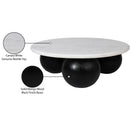 Meridian Treviso White Marble Coffee Table IMAGE 8