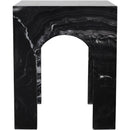 Meridian Palermo Black Marble End Table IMAGE 3