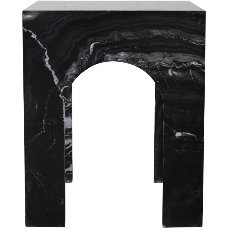 Meridian Palermo Black Marble End Table IMAGE 3