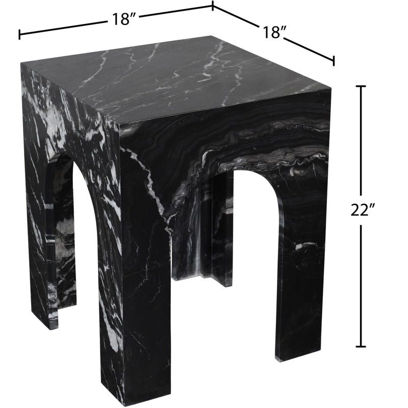 Meridian Palermo Black Marble End Table IMAGE 9
