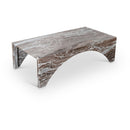 Meridian Palermo Brown Marble Coffee Table IMAGE 1