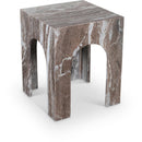 Meridian Palermo Brown Marble End Table IMAGE 1