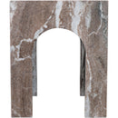 Meridian Palermo Brown Marble End Table IMAGE 3