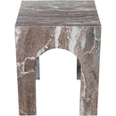 Meridian Palermo Brown Marble End Table IMAGE 4