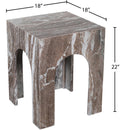 Meridian Palermo Brown Marble End Table IMAGE 9