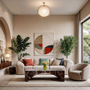 Meridian Palermo Cherry Marble Coffee Table IMAGE 2