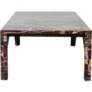 Meridian Palermo Cherry Marble Coffee Table IMAGE 4