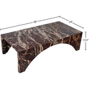 Meridian Palermo Cherry Marble Coffee Table IMAGE 8