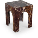 Meridian Palermo Cherry Marble End Table IMAGE 1