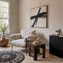 Meridian Palermo Cherry Marble End Table IMAGE 2