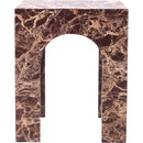 Meridian Palermo Cherry Marble End Table IMAGE 3