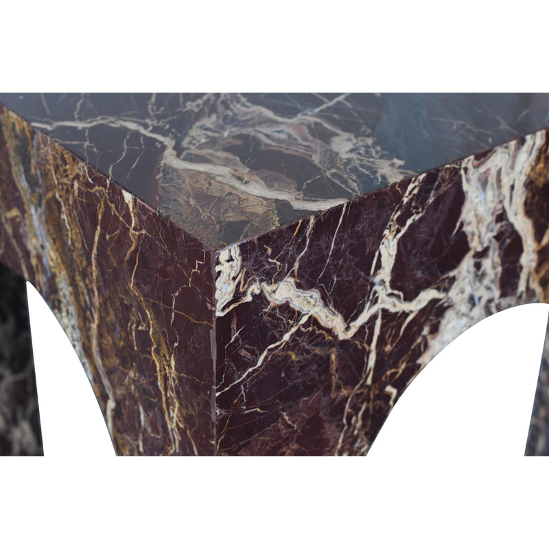 Meridian Palermo Cherry Marble End Table IMAGE 5