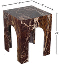 Meridian Palermo Cherry Marble End Table IMAGE 8