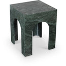 Meridian Palermo Green Marble End Table IMAGE 1