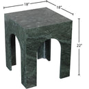 Meridian Palermo Green Marble End Table IMAGE 9