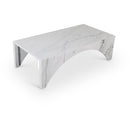 Meridian Palermo White Marble Coffee Table IMAGE 1