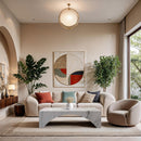 Meridian Palermo White Marble Coffee Table IMAGE 2