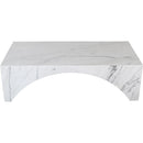 Meridian Palermo White Marble Coffee Table IMAGE 3