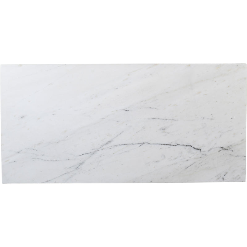 Meridian Palermo White Marble Coffee Table IMAGE 6