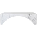 Meridian Palermo White Marble Coffee Table IMAGE 7