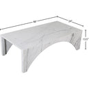 Meridian Palermo White Marble Coffee Table IMAGE 9