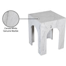 Meridian Palermo White Marble End Table IMAGE 10